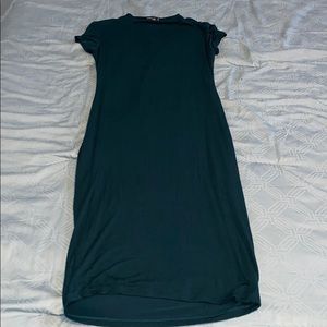 Forest green body con dress